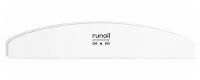 RuNail Professional 4685 Профессиональная пилка для искусственных ногтей (белая, полукруглая, 200/20