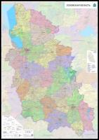 Настенная карта Псковской области 113 х 163 см (на баннере)