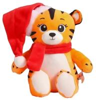 POMPOSHKI Мягкая игрушка Новогодний тигр в шапке и шарфике, 21 см 6903930