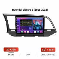 Штатная магнитола FarCar для Hyundai Elantra 6 (2015-2018) на Android 10 (2gb/32gb/WiFi/BT/GPS/DSP/QLED/4G)