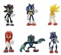 Набор фигурок Sonic the Hedgehog: Sonic 6 в 1 Sonic Classic Pack (6 см) (65716)