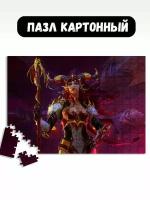 Пазл картонный 39,5х28 см игры world of warcraft dragonflight - 18145