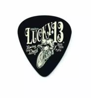 Медиатор Dunlop Lucky 13 Vintage Speed L18R.60, черный, 0.6 мм, 1 шт