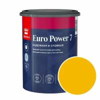 Краска моющаяся Tikkurila Euro Power 7 RAL 1023 (Транспортный желтый - Traffic yellow) 0,9 л