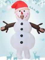 Надувной маскарадный костюм Снеговик Новогодний Рождественский