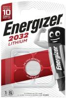 Батарейка Energizer CR2032 Lithium литиевая дисковая, 1шт на блистере, 3V 10 штук