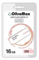 Память USB 16Gb OltraMax 220 розовый (OM16GB220-Pink)