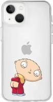 Чехол силиконовый для iPhone 15 "Стюи Гриффин / Stewie Griffin" с усиленным бортом для защиты камер