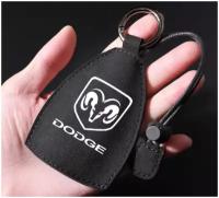 Черный чехол из алькантары для авто смарт ключа с логотипом Dodge додж AVENGER DODGE NITRO Caliber Durango Ram Charger Journey Viper кошелек ключница