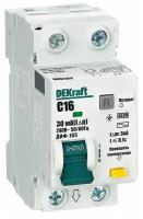 Дифференциальный автоматический выключатель DEKraft ДИФ-103 1P+N 16А 30мА 4.5кА класс AC