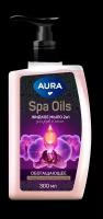 AURA Spa Oils Жидкое мыло 2в1 для рук и тела Орхидея и масло макадамии флакон/дозатор 300мл