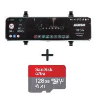 Видеорегистратор с GPS информатором Marubox M690GPS + карта памяти SanDisk microSDXC UHS-I 128Gb