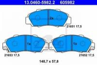 Колодки тормозные передние к-кт, 13046059822 ATE 13.0460-5982.2