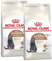 ROYAL CANIN AGEING STERILISED 12+ для пожилых кастрированных котов и стерилизованных кошек старше 12 лет (2 + 2 кг)