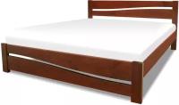 Кровать Карина из сосны, спальное место (ШхД): 90x200, цвет: коричневый 2