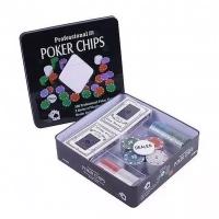Набор для покера Holdem Light на 100 фишек с номиналом