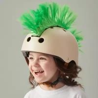 40048, Ирокез на шлем Happy Baby аксессуар для мотошлема, декор для велошлема, зеленый