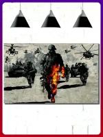 Картина интерьерная, на рельефной доске ОСП, Игры Battlefield Bad Company 2 - 17649