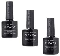 Elpaza Набор: Primer, Rubber base, Top coat с липким слоем, 10 мл