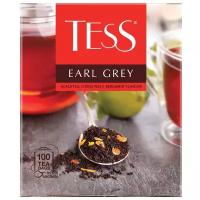 Чай черный Tess Earl grey в пакетиках, цитрус, бергамот, 100 пак