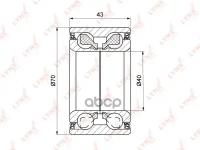 LYNXAUTO WB1337 Подшипник ступицы задний (43x40x70) LYNXauto WB-1337