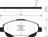 Колодки тормозные передние Sangsin Brake SP1576