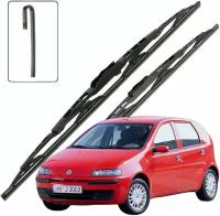 Дворники Fiat Punto (2) 188 Фиат Пунто хэтчбек 5 дв. 1999 2000 2001 2002 2003 Щетки стеклоочистителя каркасные для автомобиля 530-450 2 шт