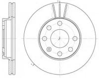 Диск тормозной Opel Astra/Ascona/Kadett 1.4-1.7D 8, 606110 REMSA 6061.10