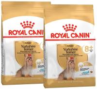 Сухой корм ROYAL CANIN YORKSHIRE TERRIER ADULT 8+ для пожилых собак йоркширский терьер старше 8 лет (0,5 кг + 0,5 кг)