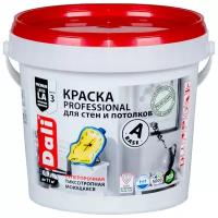 Краска акриловая DALI Professional для стен и потолков моющаяся матовая 0.9 л