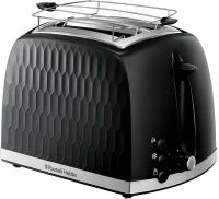 Тостер Russell Hobbs Honeycomb 26061-56, 850 Вт, широкие слоты, регулировка степени поджарки, функции отмены и паузы, разморозки и подогрева