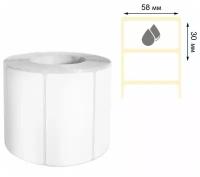 Полипропиленовые этикетки 58х30мм термотрансферная 900 шт.рул, втулка 40 мм