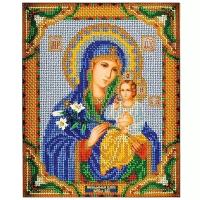 Набор вышивки бисером «Богородица Неувядаемый Цвет», 20x24 см, Кроше (Радуга бисера)