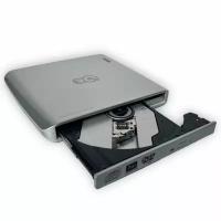 Внешний привод USB DVD-RW, 3Q Slim lite, оптический DVD Drive для ноутбука, серебро