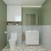 Зеркало со шкафом EvaGold НИКА-75 белое для ванной