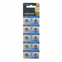 Батарейка GoPower G10/LR1130/LR54/389A/189 BL10 Alkaline 1.5V (10/100/3600) блистер (10 шт.) Батарейка GoPower G10/LR1130/LR54/389A/189 (00-00017857)