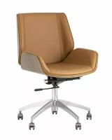 Кресло офисное TopChairs Crown, коричневый