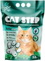 CAT STEP ARCTIC FRESH MINT наполнитель силикагелевый для туалета кошек с ароматом мяты (3,8 + 3,8 л)