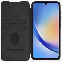 Чехол Nillkin Qin Pro Leather Case для Samsung Galaxy A55 5G Black (черный)