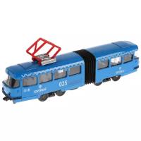 Трамвай ТЕХНОПАРК SB-18-01-BL-WB NO IC, 19 см, синий