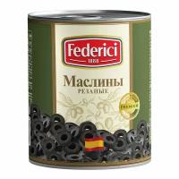 Маслины черные Federici резаные, 3 кг