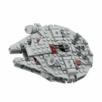 Конструктор Тысячелетний Сокол, 3d, Millenium Falcon, пластиковый, звездные войны, 372 детали