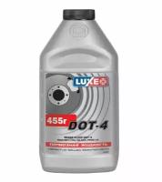 Тормозная жидкость LUXE DOT-4, 455 г, серебристая канистра, артикул 650