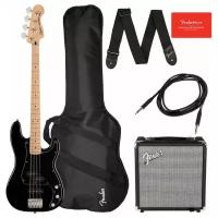 Fender Squier Affinity Precision Bass PJ Pack MN BLK комплект с комбоусилителем, чехлом и аксессуарами