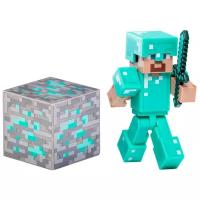 Фигурка Minecraft "Стив в алмазной броне" Diamond Steve (Jazwares)