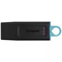 Флеш Диск Kingston 64Gb DataTraveler Exodia DTX/64GB, USB 3.1, черный/голубой