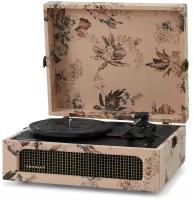 Виниловый проигрыватель CROSLEY VOYAGER PLUS Floral c двухсторонним Bluetooth