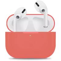 Силиконовый чехол для AirPods Pro / Аир Подс Про Противоударный Ультратонкий матовый (Малиновый)