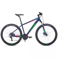 Горный велосипед Forward APACHE 27,5 3.0 disc 2021 рост 15" фиолетовый/зелёный