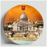 Декоративная тарелка Ватикан. Сепия, 20 см